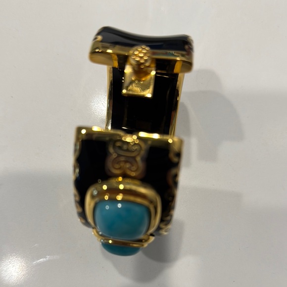 Elegant Gold and Blue Women's Bracelet - Picture 5 of 8